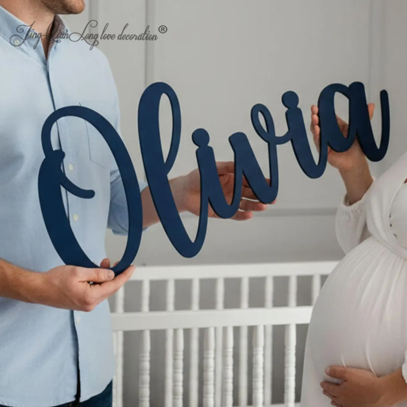 Baby Nursery Name Letters - Custom Wooden Name Sign Baby Name