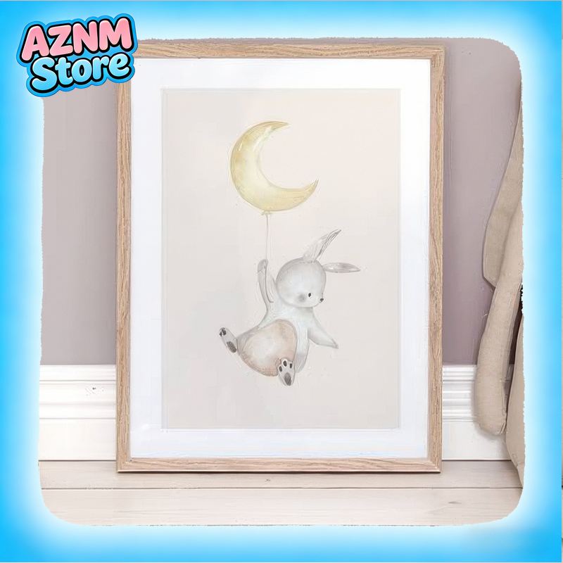 Baby Nursery Hot Air Balloon - Bear Fox Bunny Hot Air Balloon