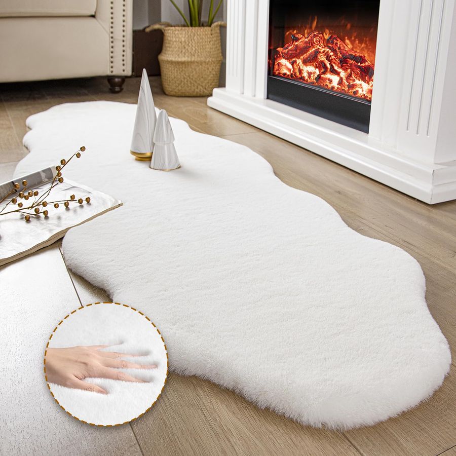 Soft Rug Nursery - Faux Fur Rug, Upgraded Soft Faux