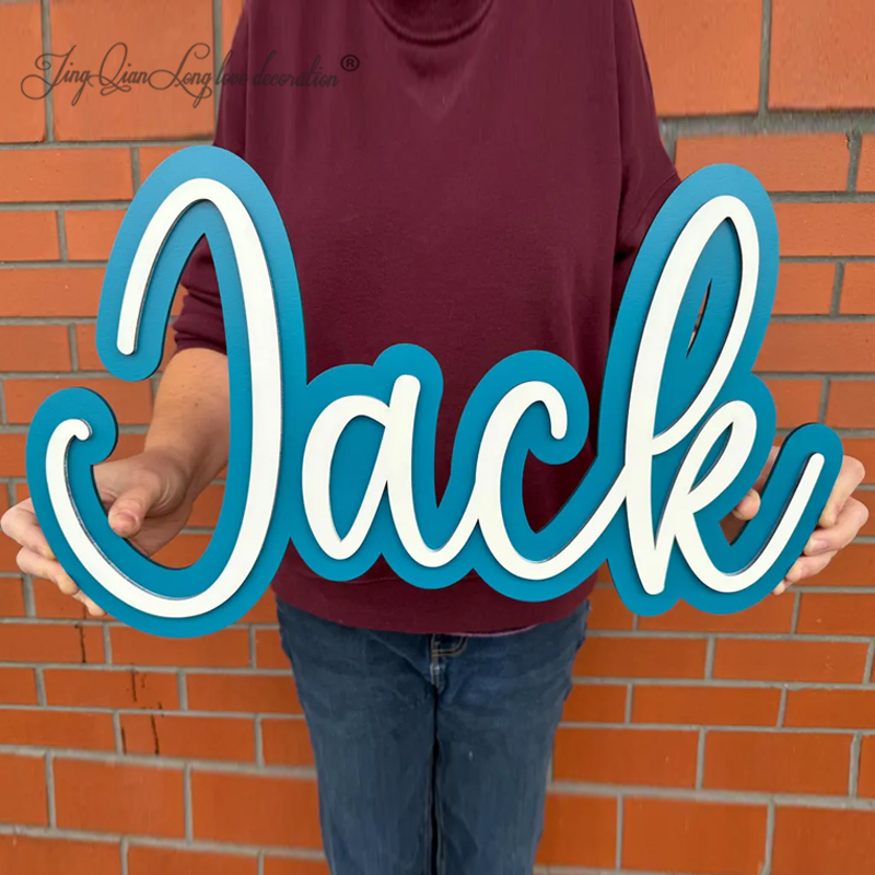 Baby Nursery Name Letters - Custom Personalised Double layer wooden Name
