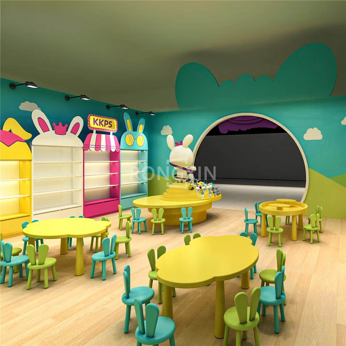 Baby Nursery Floating Shelves - Customized Design Children Nursery Furniture Set