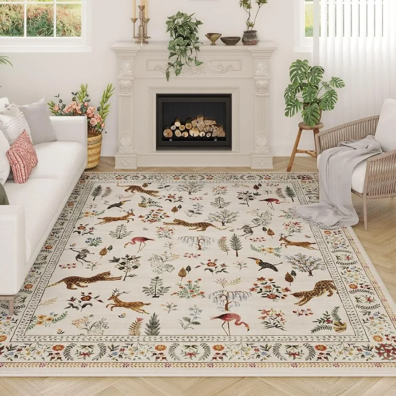 Carpet for Living Room Floral  - Soft Rug Nursery のレビューと価格