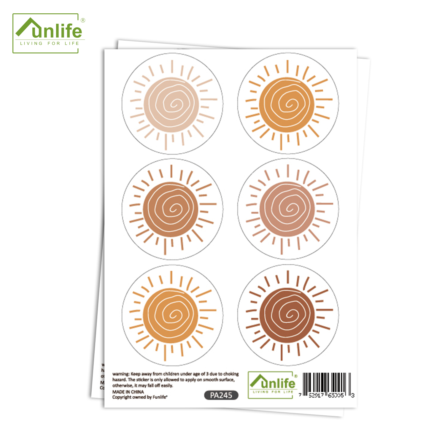 Boho Cartoon Creative Sun Wall - Baby Nursery Wallpaper Girl のレビューと価格