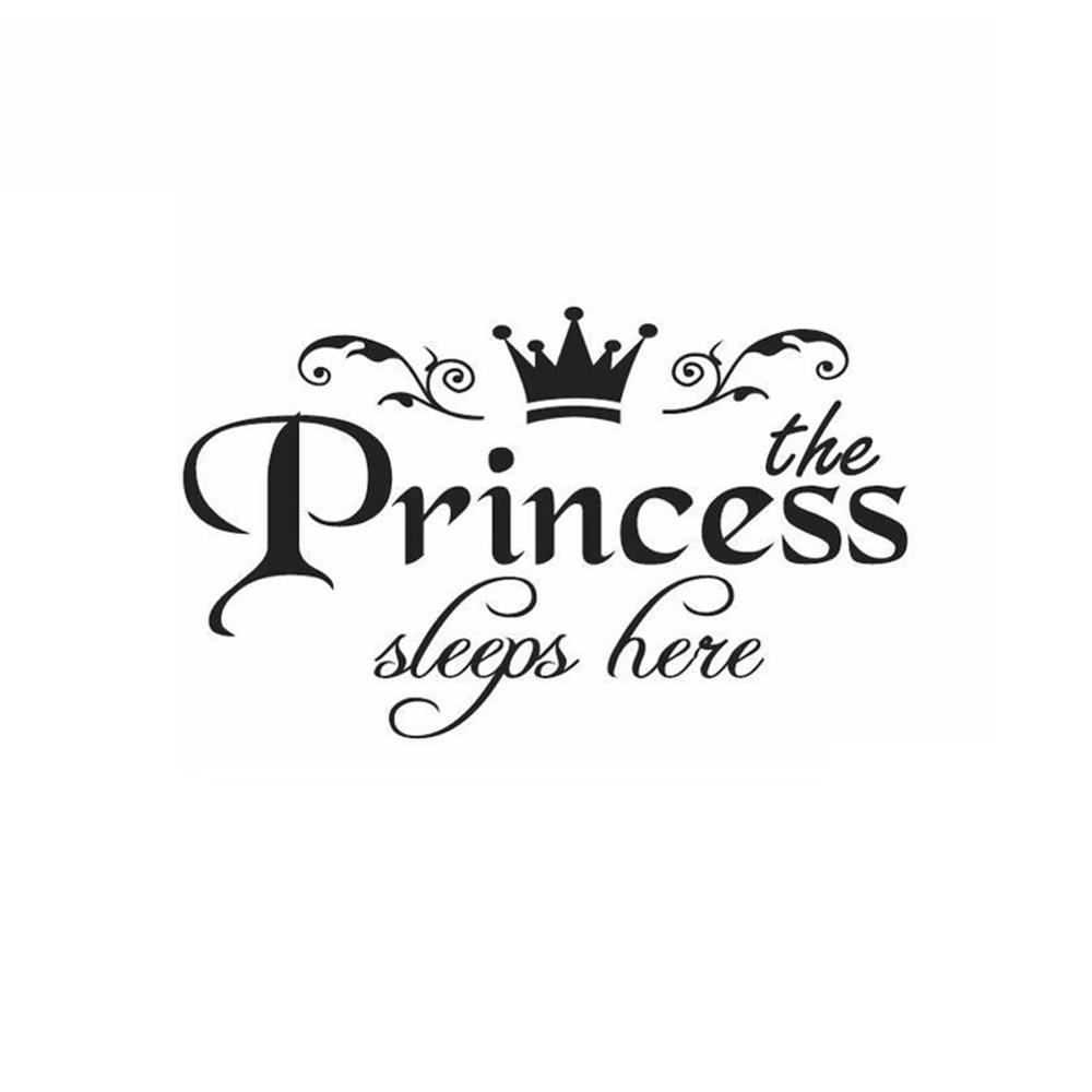 The Princess Sleeps Here Wall  - Baby Nursery Wallpaper Girl のレビューと価格