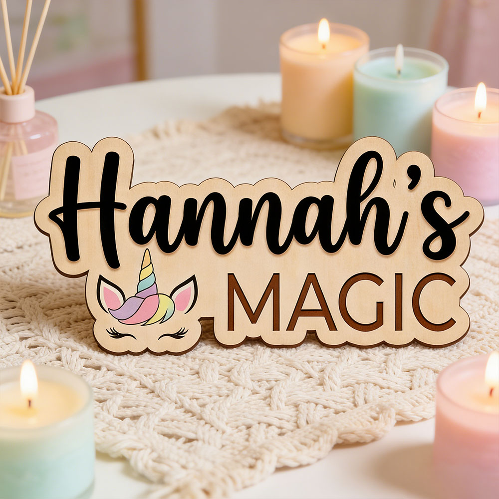 Custom Unicorn Magic Name Door - Baby Nursery Themes Girl のレビューと価格