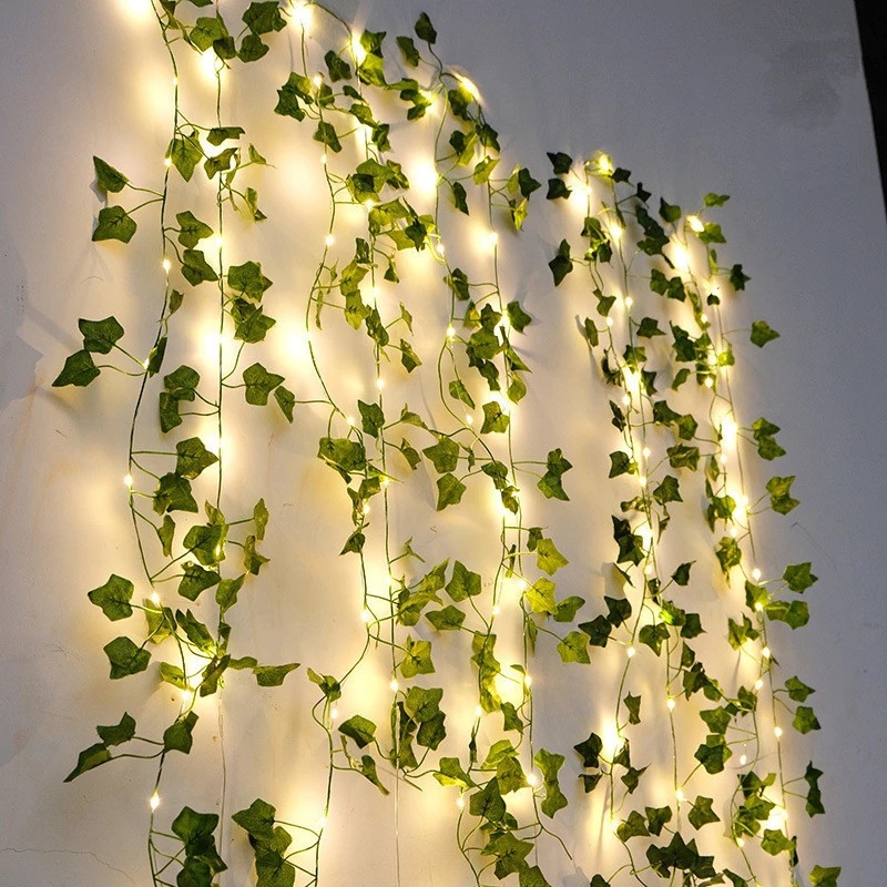 2M Green Leaf String Lights Ar - Baby Nursery Lamp のレビューと価格