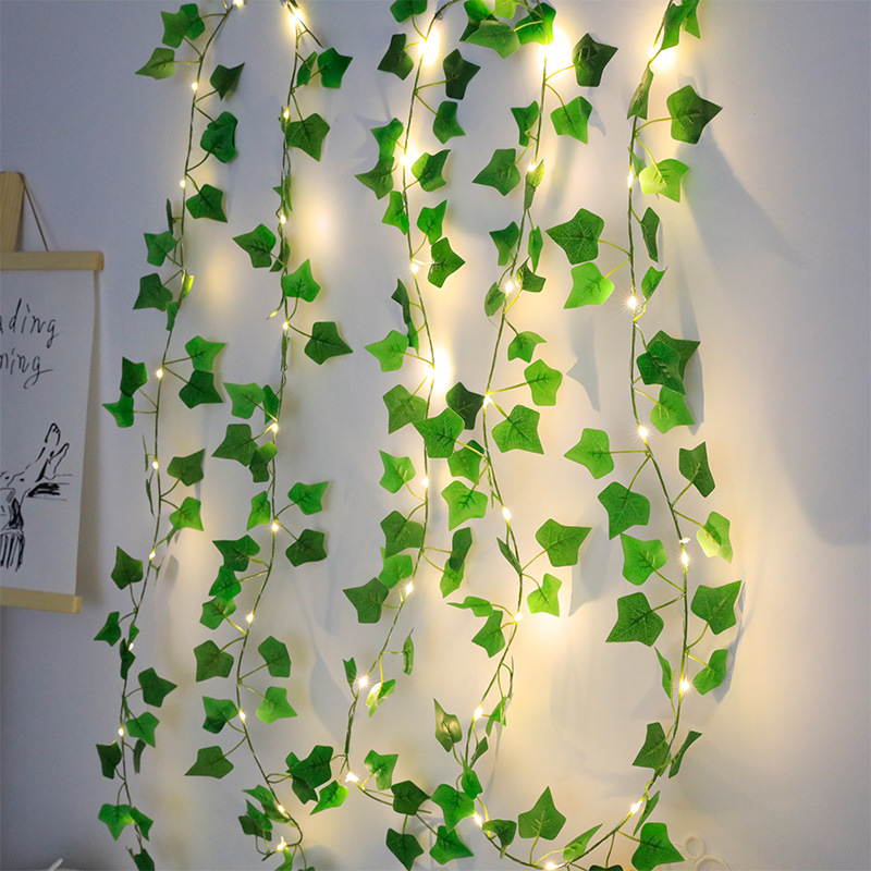 2M Green Leaf String Lights Ar - Baby Nursery Lamp のレビューと価格