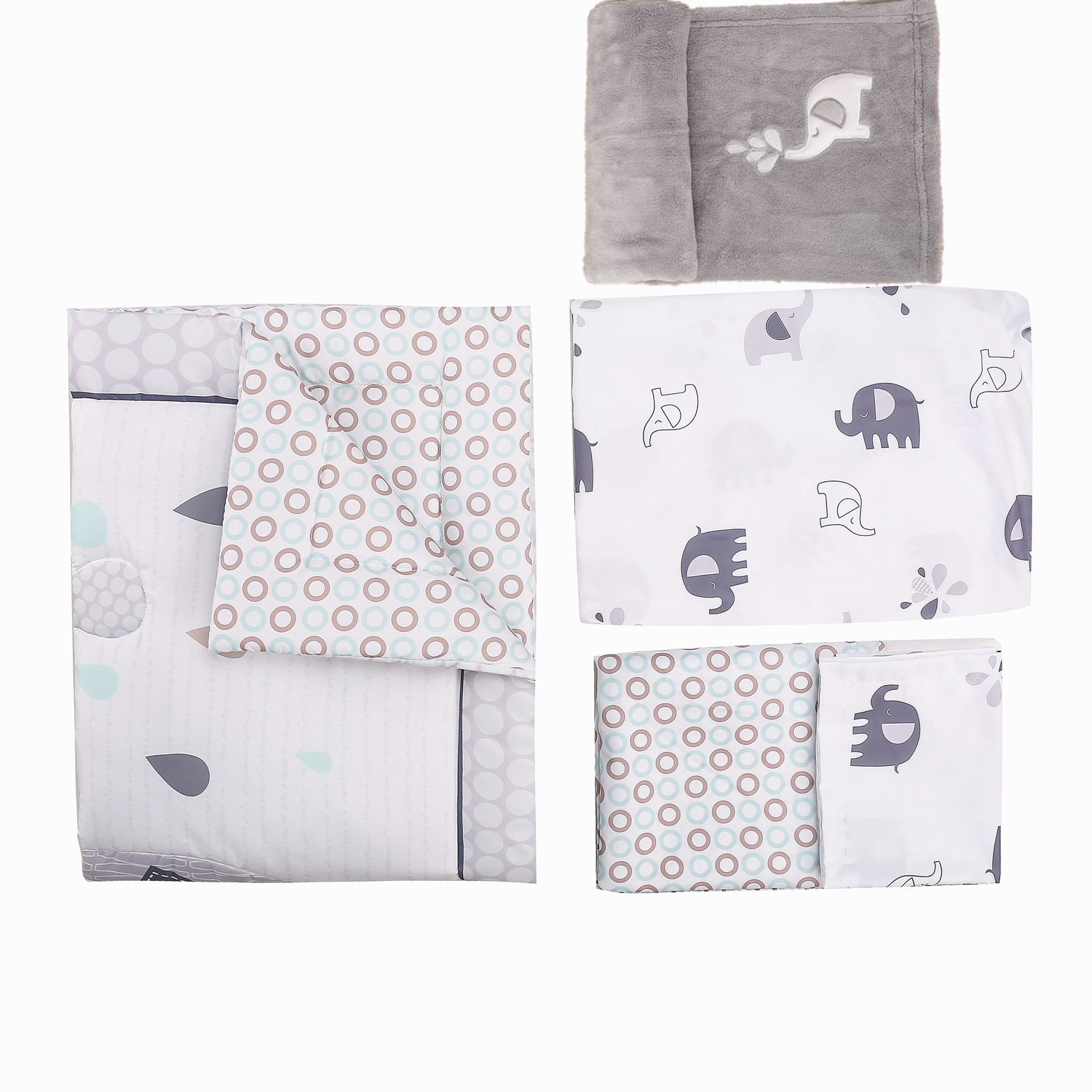 4Pcs Crib Bedding Set for Boys - Baby Nursery Bedding のレビューと価格