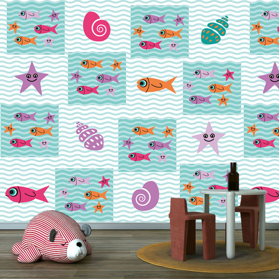 Cartoon Peel and Stick Photo W - Baby Nursery Peel And Stick Wallpaper のレビューと価格