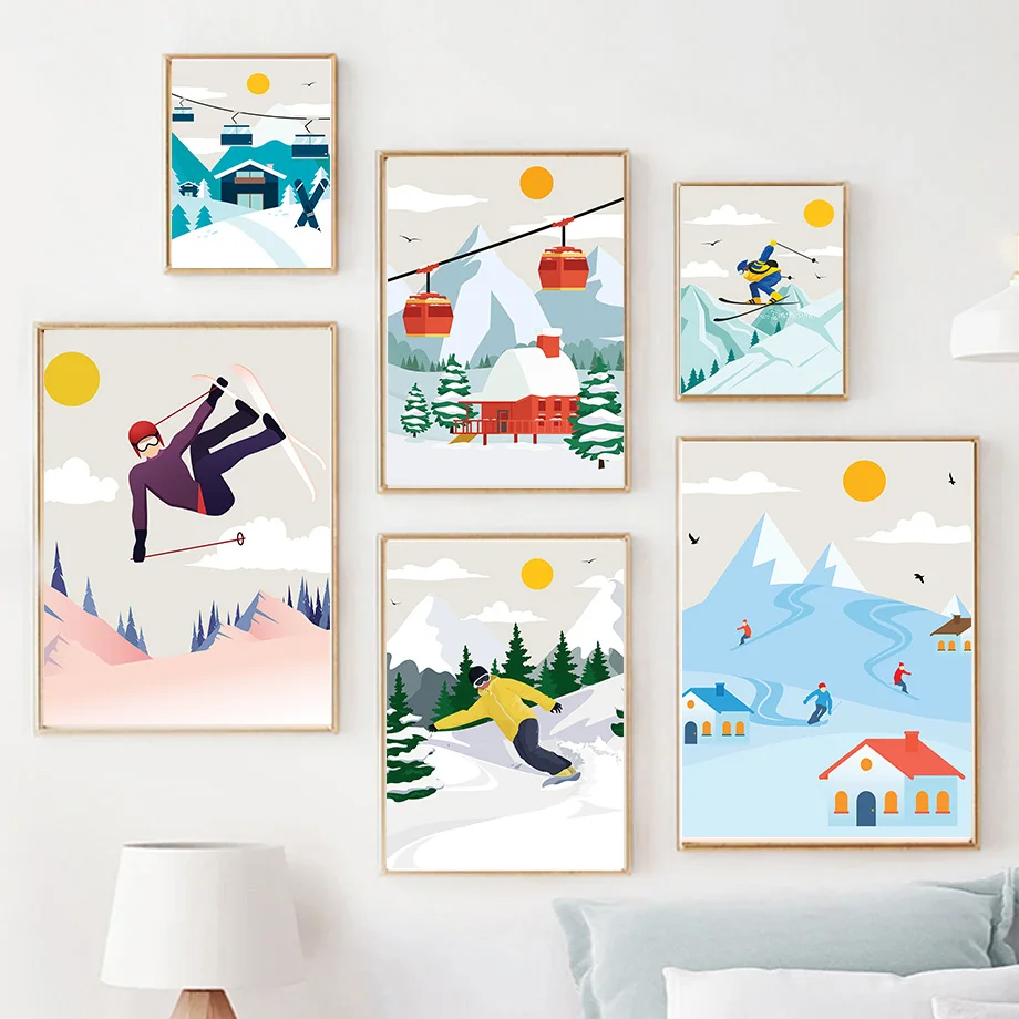 Minimalist Snow Mountain Canva - Baby Nursery Themes Girl のレビューと価格