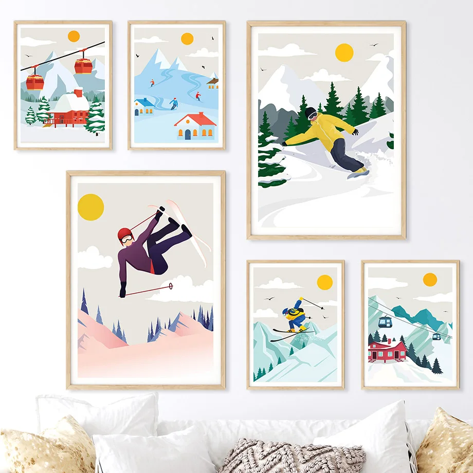 Minimalist Snow Mountain Canva - Baby Nursery Themes Girl のレビューと価格