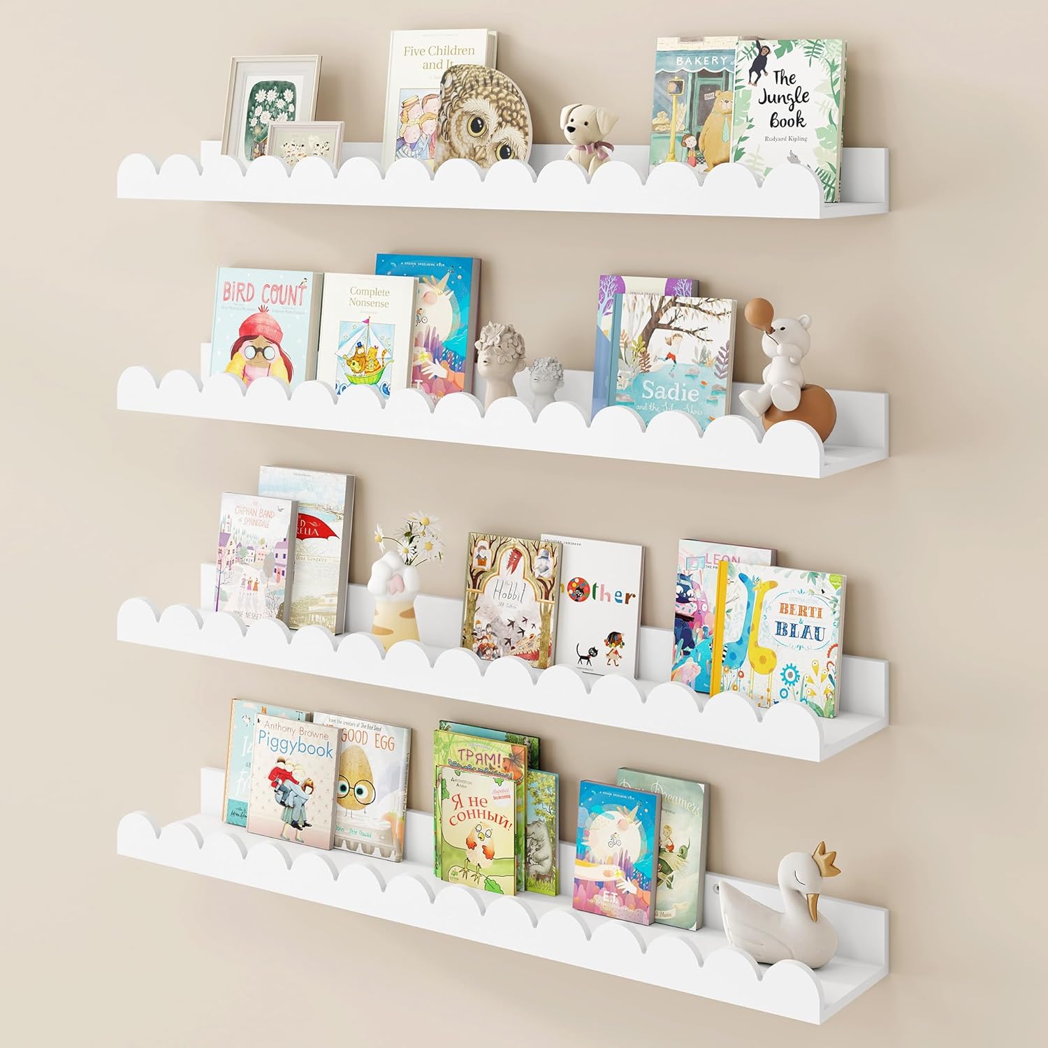 28 Inch Scalloped Floating She - Baby Nursery Floating Shelves のレビューと価格