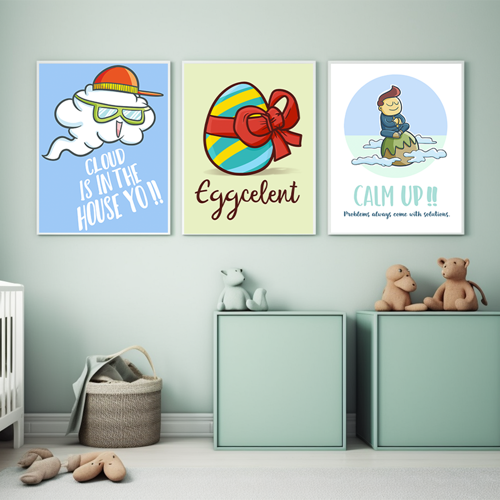 Cartoon Nursery Wall Art, Funn - Baby Nursery Quotes のレビューと価格
