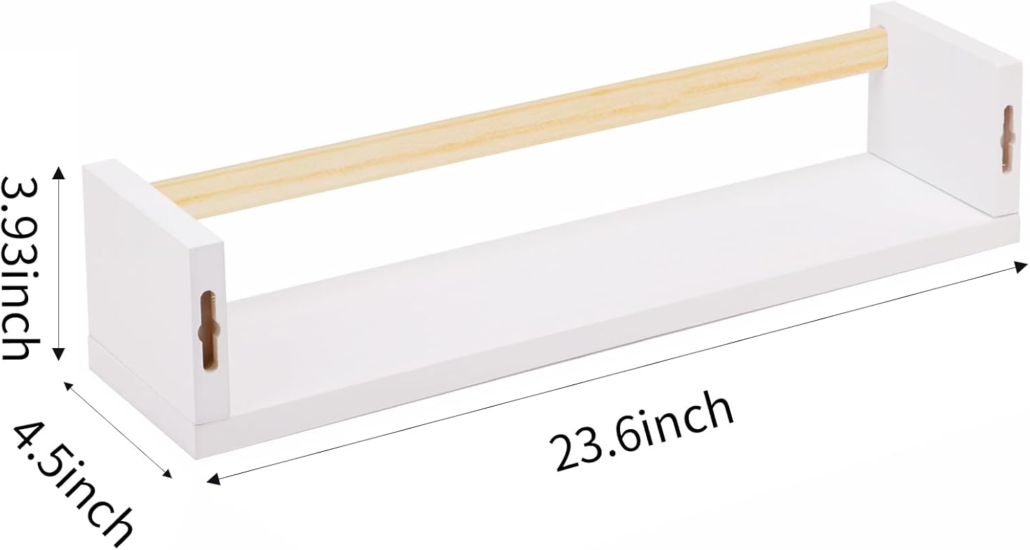 Nursery Book Shelves, 23.6 Inc - Baby Nursery Floating Shelves のレビューと価格