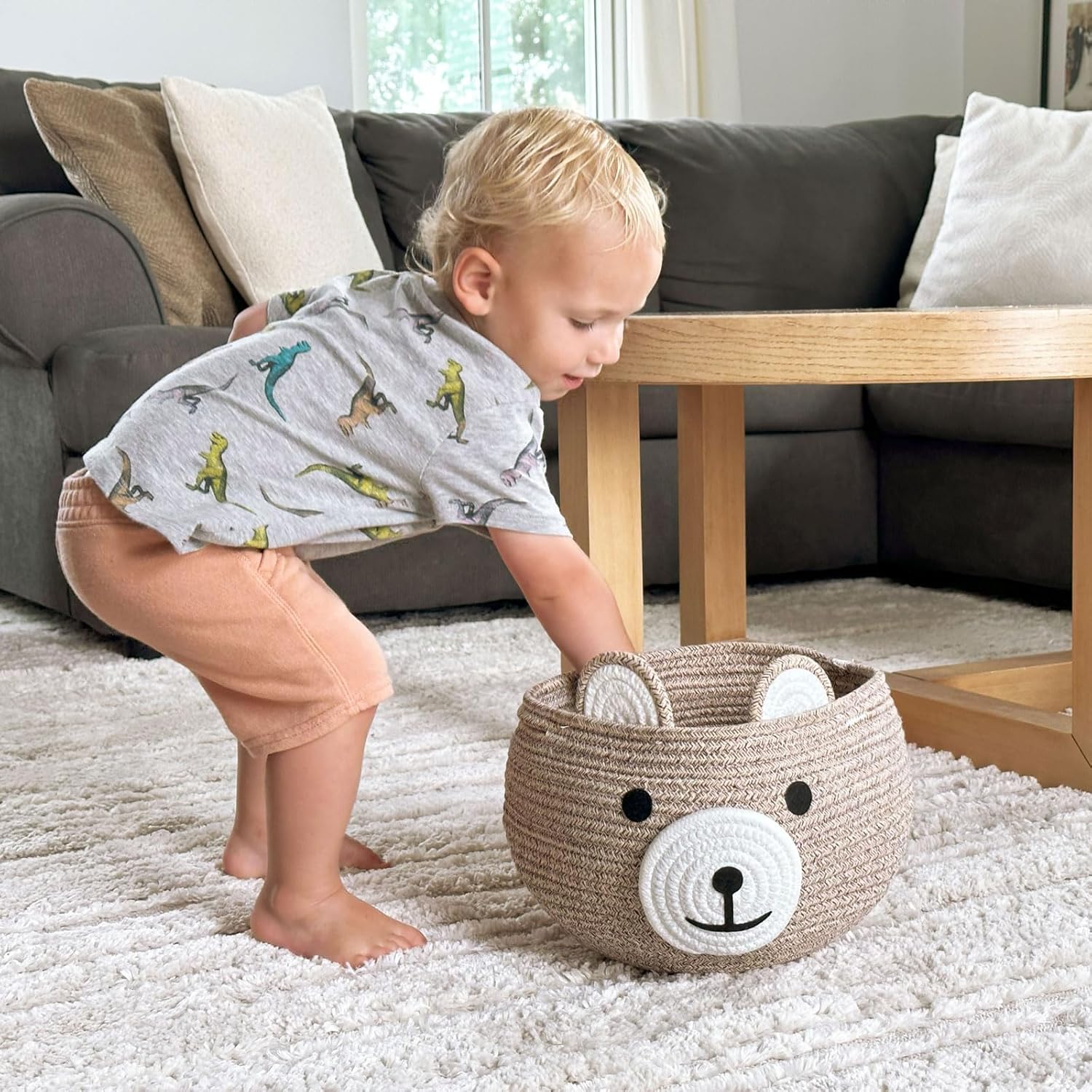 Baby Basket for Nursery, Bear  - Baby Nursery Images のレビューと価格