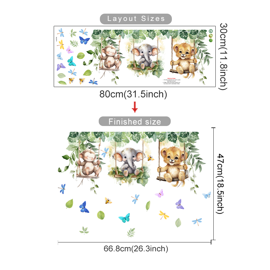 Cartoon Jungle Animals Theme W - Baby Nursery Themes Girl のレビューと価格