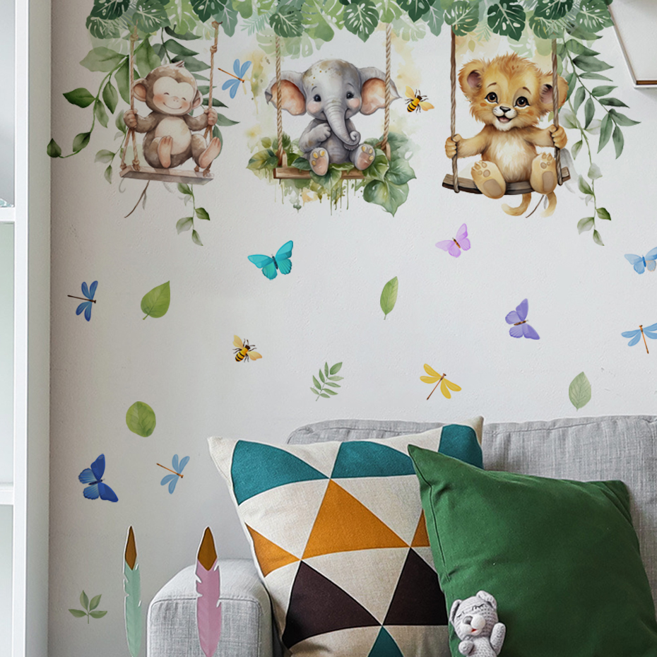 Cartoon Jungle Animals Theme W - Baby Nursery Themes Girl のレビューと価格