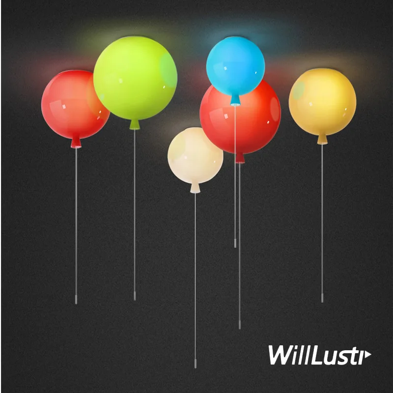 Colorful Glass Balloon Ceiling - Baby Nursery Ceiling Light のレビューと価格