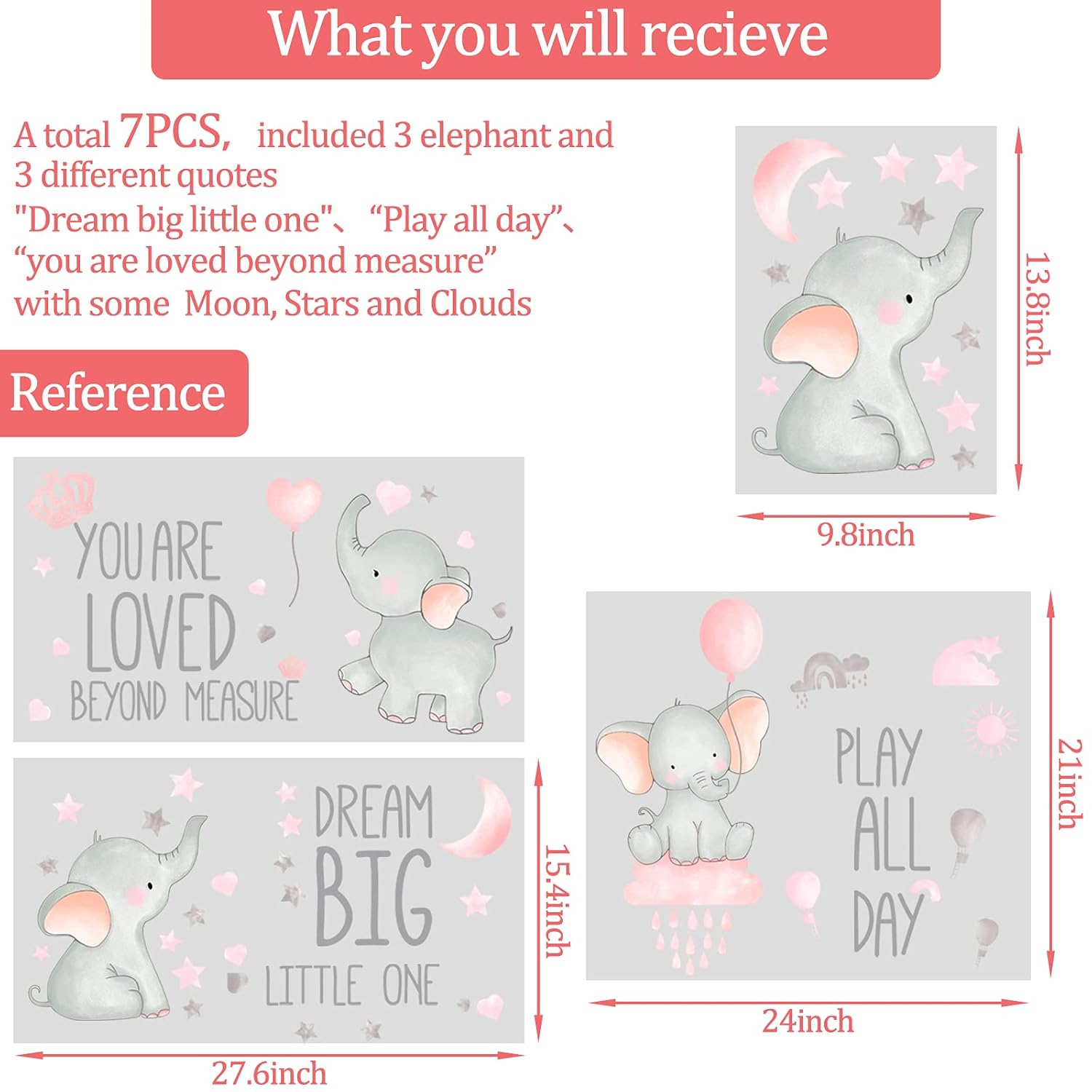 Dream Big Little One Elephant  - Baby Nursery Images のレビューと価格