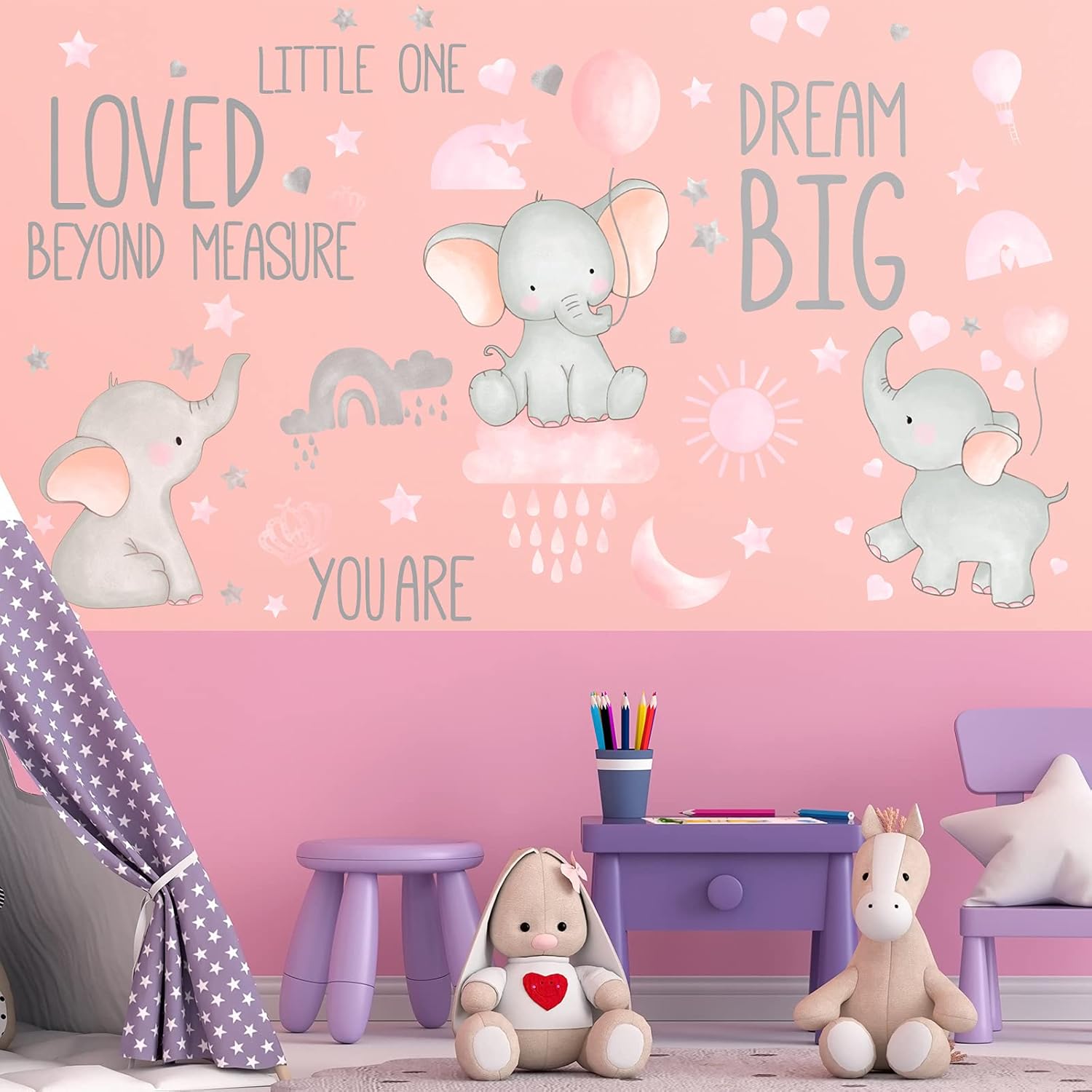 Dream Big Little One Elephant  - Baby Nursery Images のレビューと価格