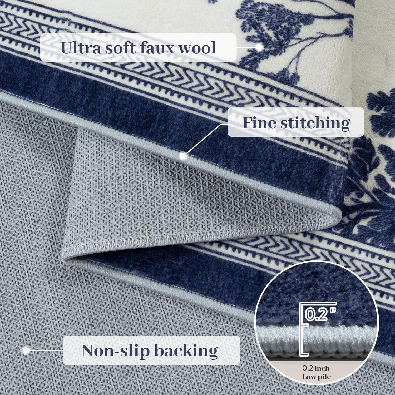 Washable Rug for Bedroom Dinin - Soft Rug Nursery のレビューと価格
