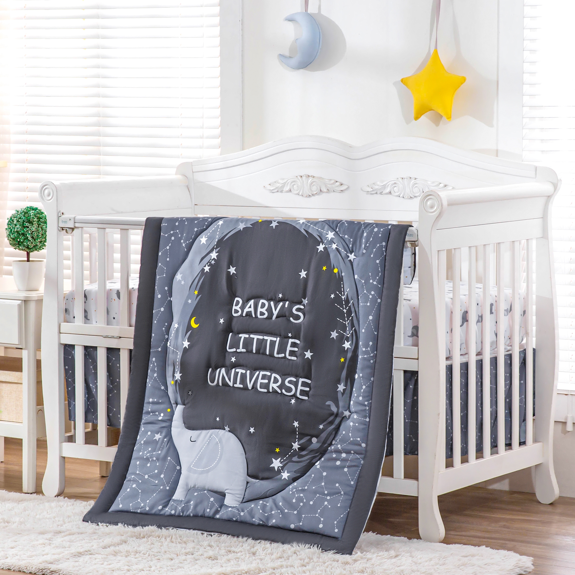 3Pcs Cosmic theme newborn Crib - Baby Nursery Themes Girl のレビューと価格