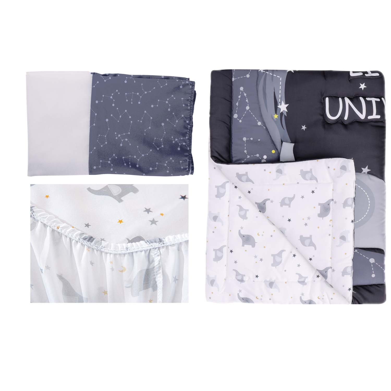 3Pcs Cosmic theme newborn Crib - Baby Nursery Themes Girl のレビューと価格