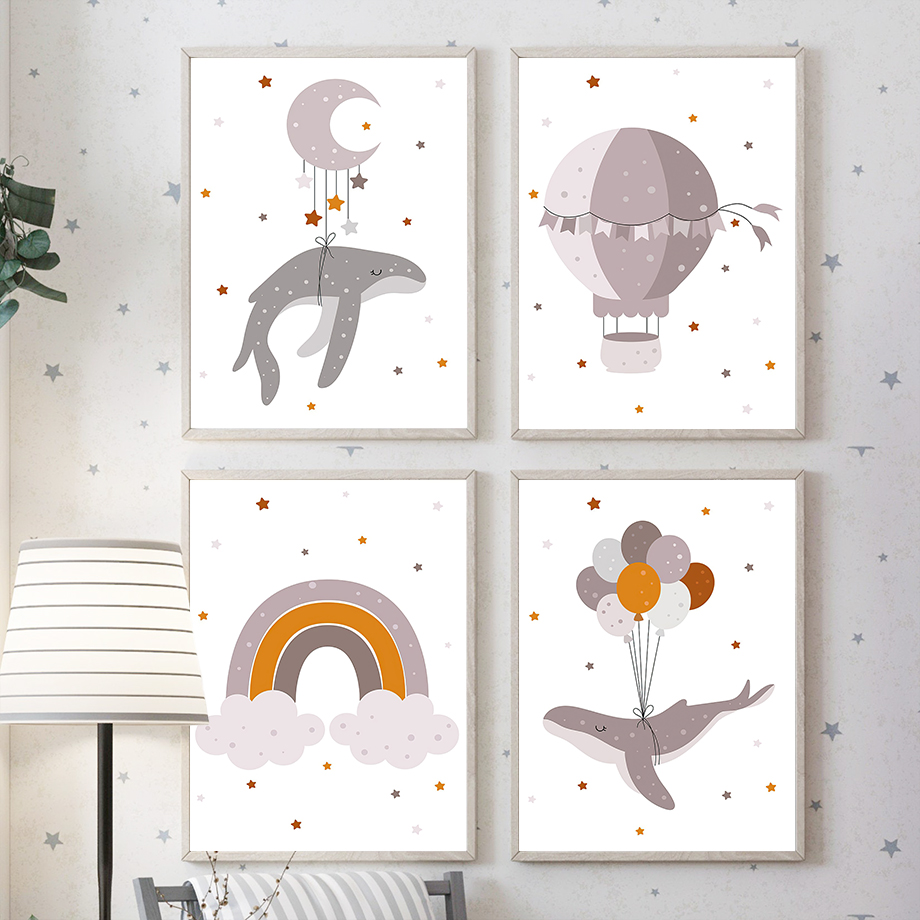 Whale Moon Hot Air Balloon Rai - Baby Nursery Hot Air Balloon のレビューと価格