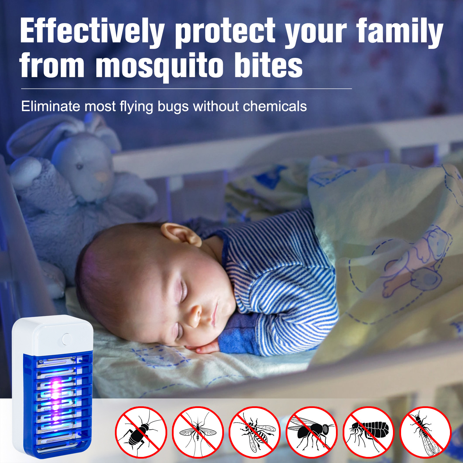 4pcs Mosquito Killer Lamp with - Baby Nursery Lamp のレビューと価格
