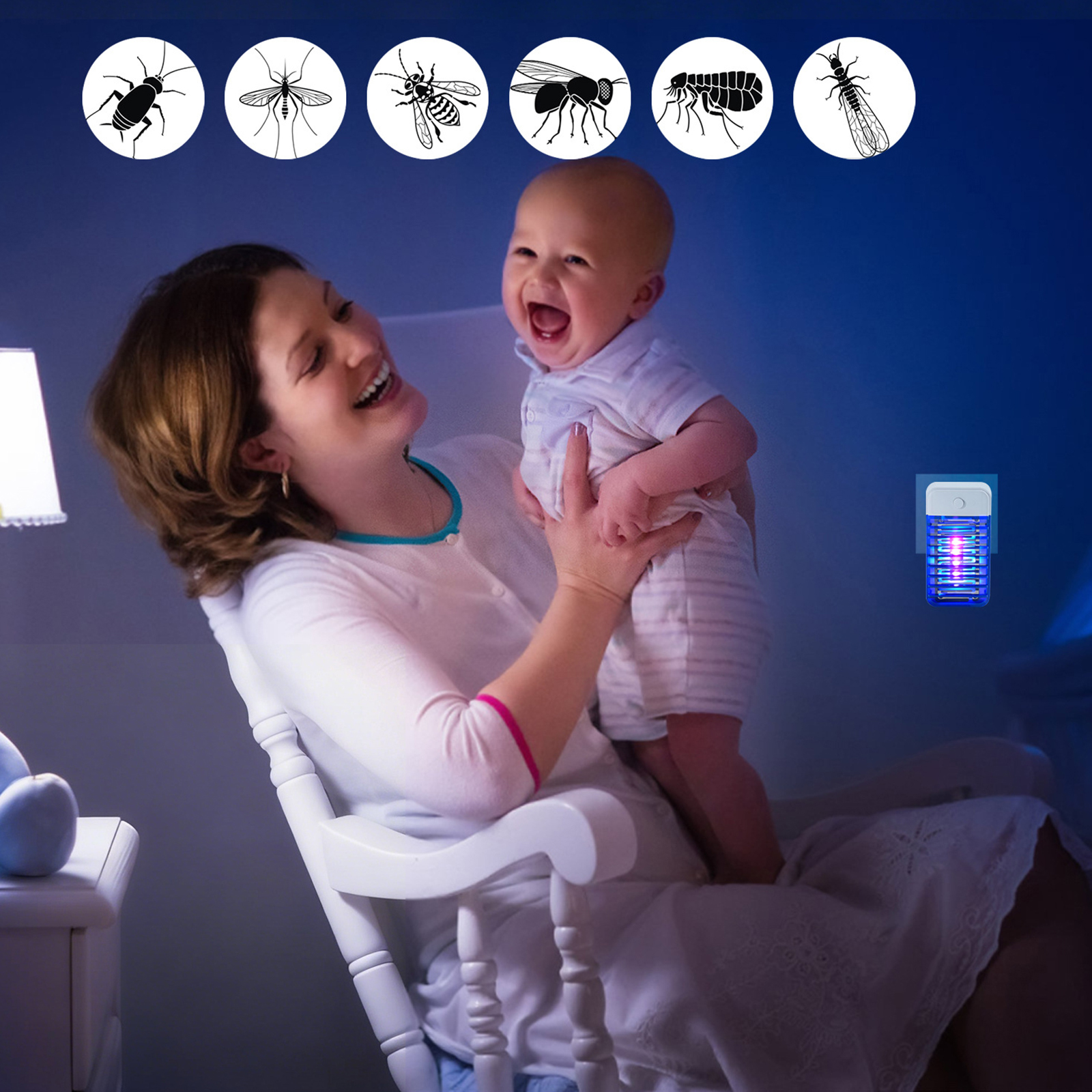 4pcs Mosquito Killer Lamp with - Baby Nursery Lamp のレビューと価格