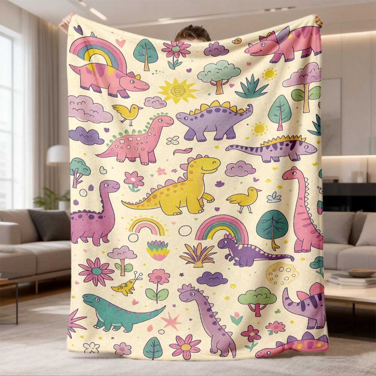 Super Cute Dinosaur Rainbow Th - Baby Nursery Themes Girl のレビューと価格