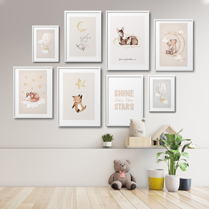 Bear Fox Bunny Hot Air Balloon - Baby Nursery Hot Air Balloon のレビューと価格