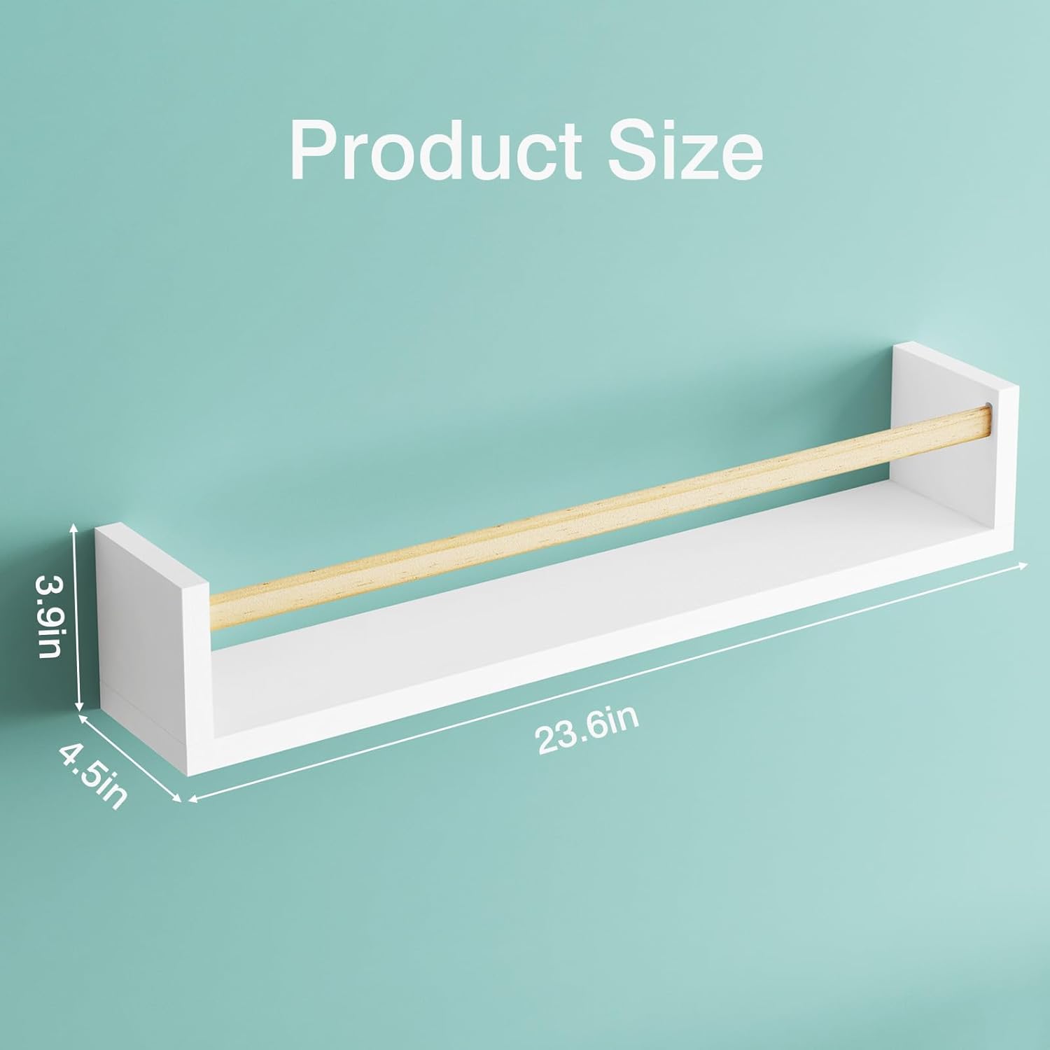 Nursery Book Shelves, 23.6 Inc - Baby Nursery Floating Shelves のレビューと価格