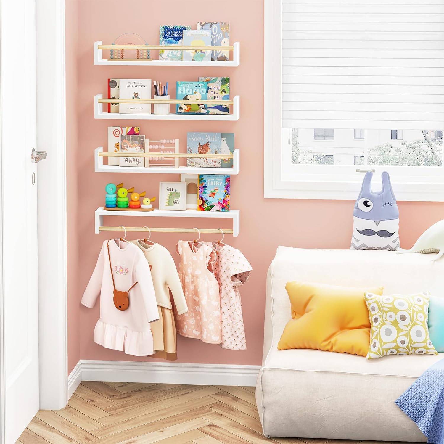 Nursery Book Shelves, 23.6 Inc - Baby Nursery Floating Shelves のレビューと価格