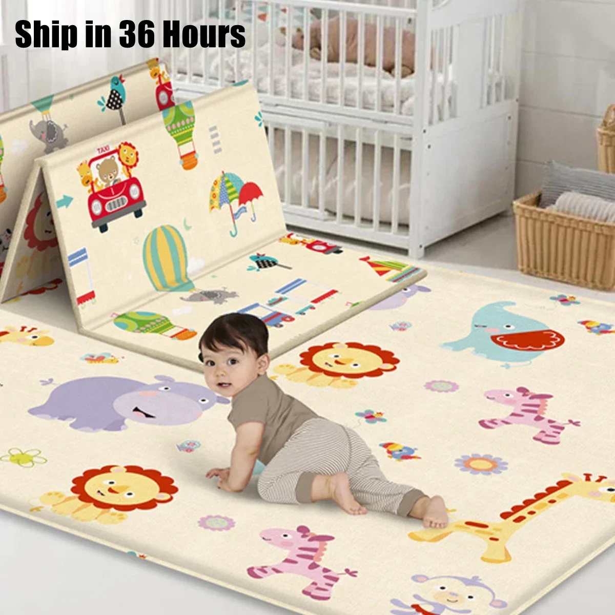 Non-Toxic Foldable Baby Play M - Baby Nursery Rug のレビューと価格