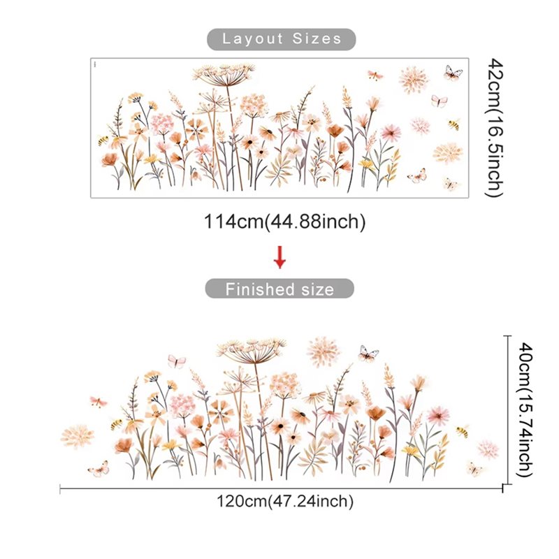 【EFFICIENT 】2X Boho Flower Wal - Baby Nursery Wallpaper Girl のレビューと価格