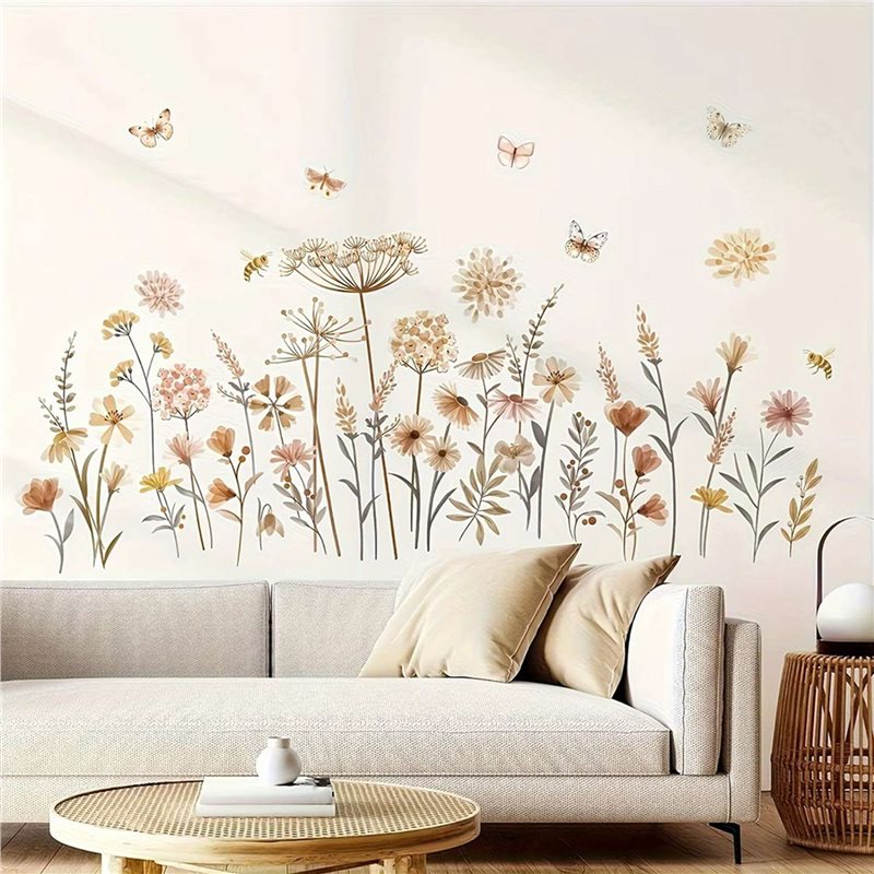 【EFFICIENT 】2X Boho Flower Wal - Baby Nursery Wallpaper Girl のレビューと価格