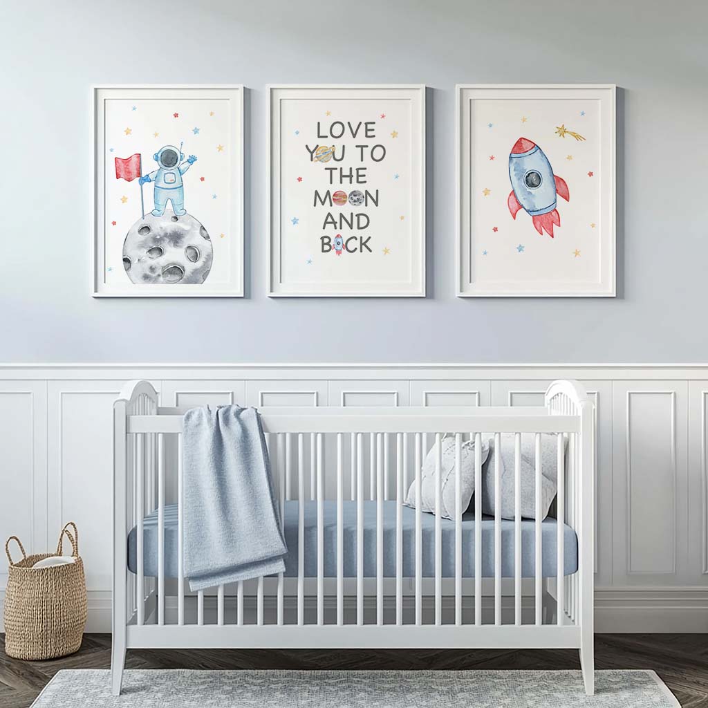 Nursery Wall Art, Space Astron - Baby Nursery Quotes のレビューと価格