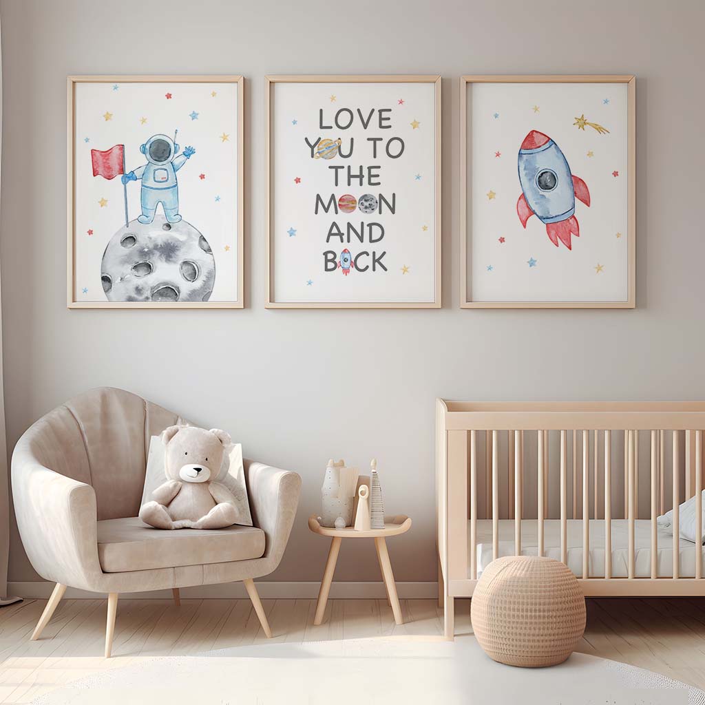 Nursery Wall Art, Space Astron - Baby Nursery Quotes のレビューと価格