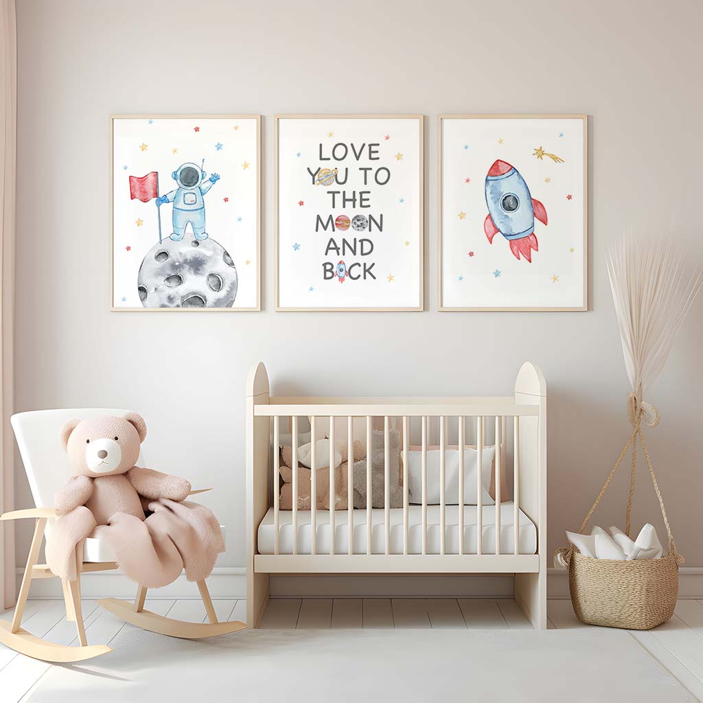 Nursery Wall Art, Space Astron - Baby Nursery Quotes のレビューと価格