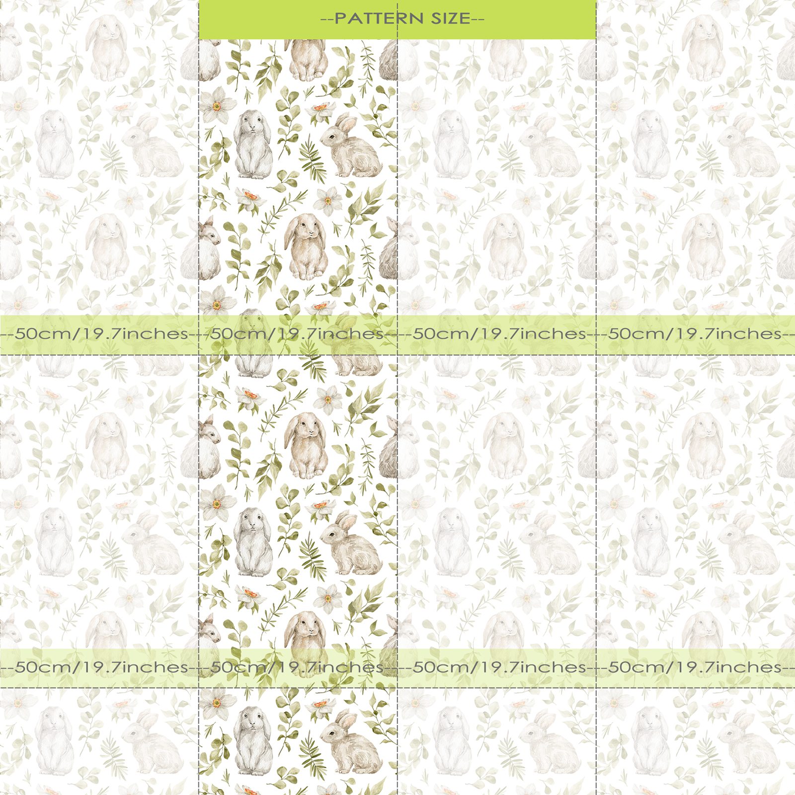 Bunny Wallpaper Kids Room Wall - Baby Nursery Wallpaper Girl のレビューと価格