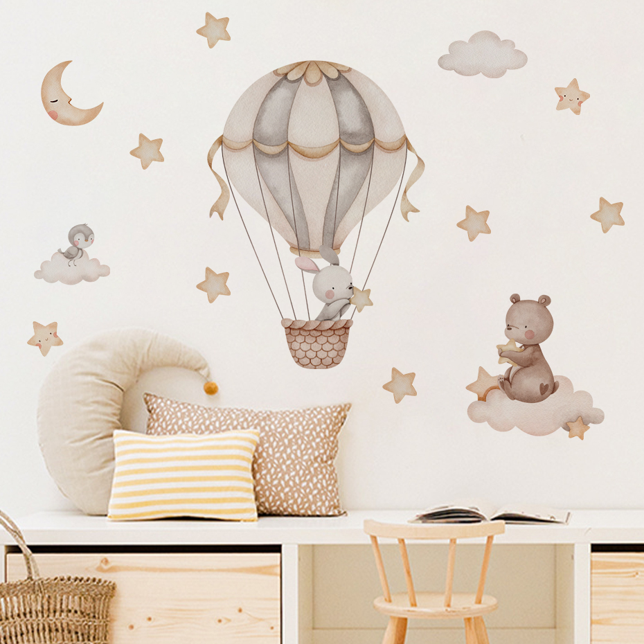 Cartoon Hot Air Balloon Animal - Baby Nursery Hot Air Balloon のレビューと価格