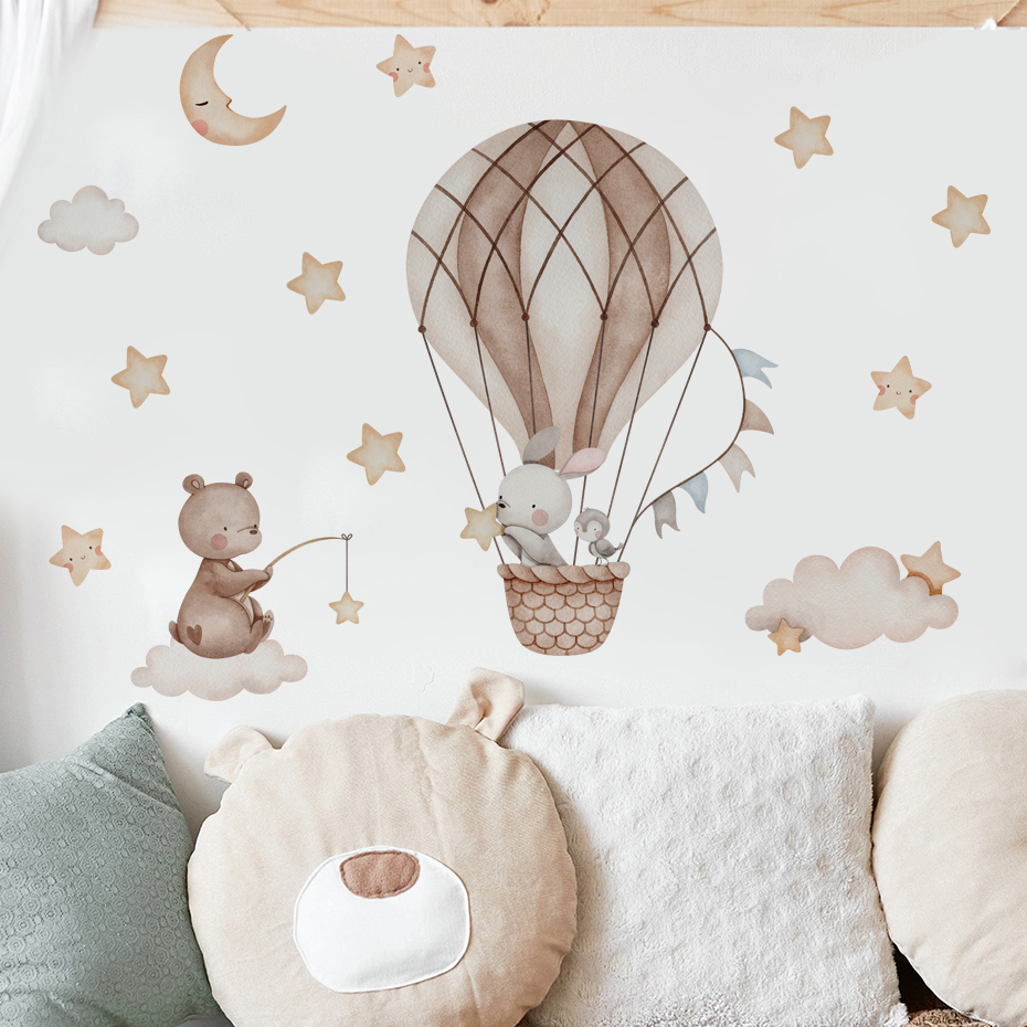 Cartoon Hot Air Balloon Animal - Baby Nursery Hot Air Balloon のレビューと価格