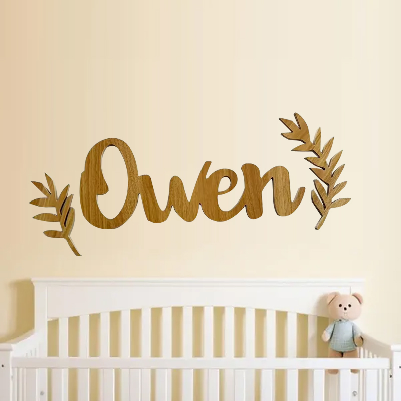 Custom Wooden Nameplate Person - Baby Nursery Name Letters のレビューと価格