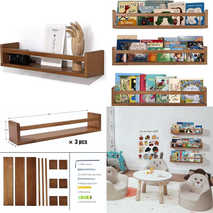 Nursery Shelves Floating Book  - Baby Nursery Floating Shelves のレビューと価格