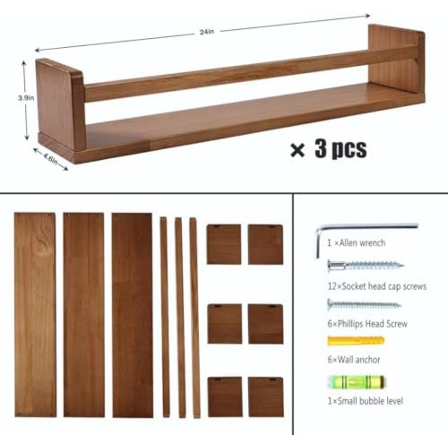 Nursery Shelves Floating Book  - Baby Nursery Floating Shelves のレビューと価格