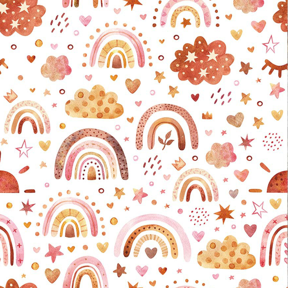Rainbow Wallpaper Peel and Sti - Baby Nursery Wallpaper Girl のレビューと価格