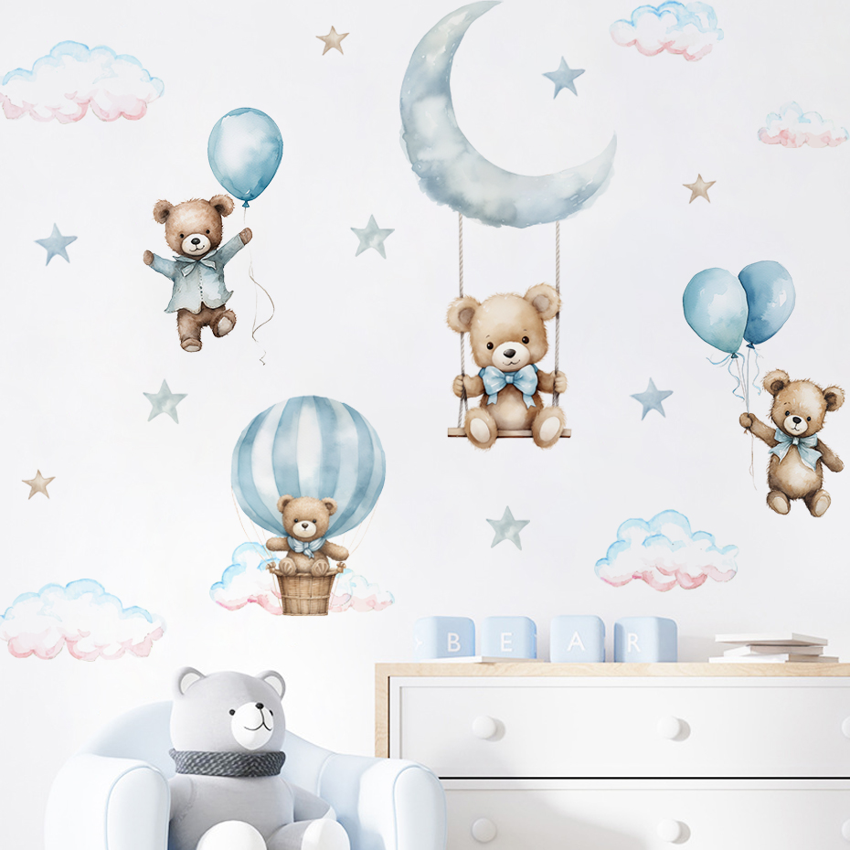 Watercolor Bear Hot Air Balloo - Baby Nursery Hot Air Balloon のレビューと価格