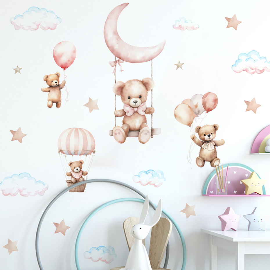 Watercolor Bear Hot Air Balloo - Baby Nursery Hot Air Balloon のレビューと価格