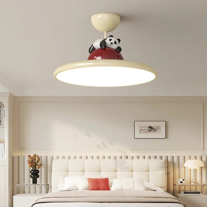 Cartoon Cream Style Panda LED  - Baby Nursery Ceiling Light のレビューと価格